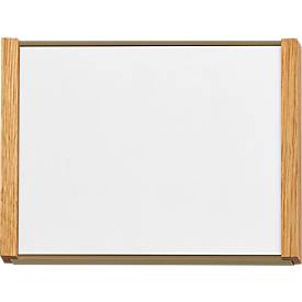 moedel Türschild LMH, DIN A6, individuell beschriftbar, Polyester-Abdeckung, Klebemontage, B 159,5 x H 105,5 mm, Aluminium, bronze/Eiche