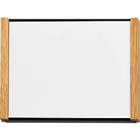 moedel Türschild LMH, DIN A6, individuell beschriftbar, Polyester-Abdeckung, Klebemontage, B 159,5 x H 105,5 mm, Aluminium, schwarz/Eiche