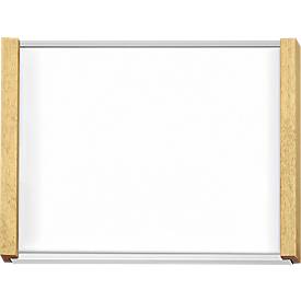 moedel Türschild LMH, DIN A6, individuell beschriftbar, Polyester-Abdeckung, Klebemontage, B 159,5 x H 105,5 mm, silber/Ahorn