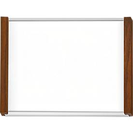 moedel Türschild LMH, DIN A6, individuell beschriftbar, Polyester-Abdeckung, Klebemontage, B 159,5 x H 105,5 mm, silber/Nussbaum