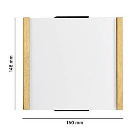 moedel Türschild LMH, Holzrahmen, individuell beschriftbar, Polyester-Abdeckung, Klebemontage, B 160 x H 148 mm, Ahorn