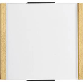moedel Türschild LMH, Holzrahmen, individuell beschriftbar, Polyester-Abdeckung, Klebemontage, B 160 x H 148 mm, Eiche