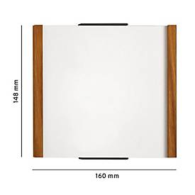moedel Türschild LMH, Holzrahmen, individuell beschriftbar, Polyester-Abdeckung, Klebemontage, B 160 x H 148 mm, Eiche