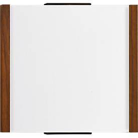 moedel Türschild LMH, Holzrahmen, individuell beschriftbar, Polyester-Abdeckung, Klebemontage, B 160 x H 148 mm, Nussbaum