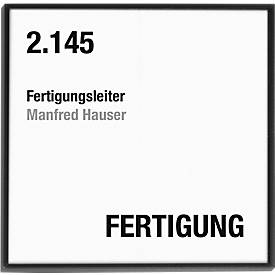 moedel Türschild Madrid, Aluminiumrahmen, individuell beschriftbar, Polyester-Abdeckung, Klebemontage, B 150 x H 150 mm, schwarz