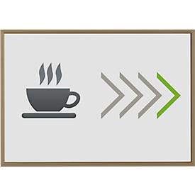 moedel Türschild Madrid, DIN A6, Querformat, Aluminiumrahmen, Polyesterabdeckung, Klebemontage, B 150,5 x H 105,5 mm, bronze