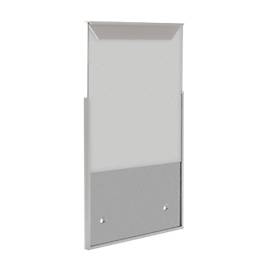 moedel Türschild Madrid Silver Line, Aluminiumrahmen, entspiegelte Acrylglasscheibe, Schiebeführung, selbstklebend, B 150 x H 150 mm, alusilber