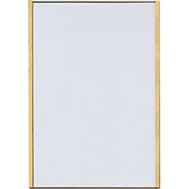 moedel Wandschild LMH, DIN A3, Hochformat, Holz- und Aluminiumrahmen, Klebe- oder Schraubmontage, B 308,5 x H 422,5 mm, bronze/Ahorn