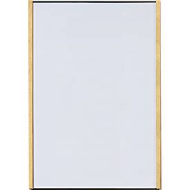 moedel Wandschild LMH, DIN A3, Hochformat, Holz- und Aluminiumrahmen, Klebe- oder Schraubmontage, B 308,5 x H 422,5 mm, schwarz/Ahorn