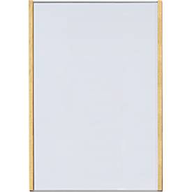 moedel Wandschild LMH, DIN A3, Hochformat, Holz- und Aluminiumrahmen, Klebe- oder Schraubmontage, B 308,5 x H 422,5 mm, silber/Ahorn
