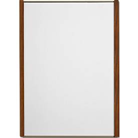 moedel Wandschild LMH, DIN A4, Hochformat, Holzrahmen, Aluminium, Klebe- oder Schraubmontage, B 221,5 x H 299,5 mm, Nussbaum, bronze/Nussbaum