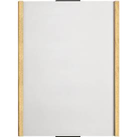 moedel Wandschild LMH, DIN A4, Hochformat, Holzrahmen mit Kappen, Klebe- oder Schraubmontage, B 222 x H 297 mm, silber/Ahorn