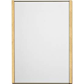 Moedel Leit- und Orientierungssysteme Moedel Wandschild LMH, DIN A4, Holz- und Aluminiumrahmen, Bronze eloxiert, Klebe- oder Schraubmontage, B 221,5 x H 299,5 mm, bronze/Ahorn