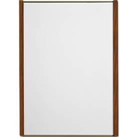 moedel Wandschild LMH, DIN A4, Holz- und Aluminiumrahmen, Bronze eloxiert, Klebe- oder Schraubmontage, B 221,5 x H 299,5 mm, bronze/Nussbaum