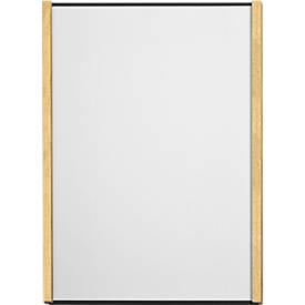 moedel Wandschild LMH, DIN A4, wechselbare Einlagen, Klebemontage, B 221,5 x H 299,5 mm, Ahorn/schwarz