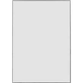 moedel Wandschild Madrid, DIN A3, Aluminiumrahmen, Klebemontage, Polyester-Abdeckung, B 299,5 x H 422,5 mm, silber