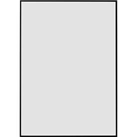 moedel Wandschild Madrid, DIN A4, Hochformat, eloxiert, Klebe- oder Schraubmontage, B 212,5 x H 299,5 mm, mit Einleger, schwarz