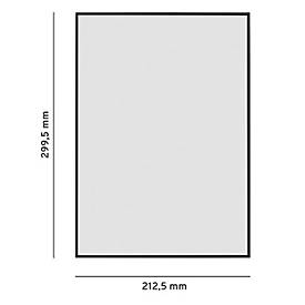 moedel Wandschild Madrid, DIN A4, Hochformat, eloxiert, Klebe- oder Schraubmontage, B 212,5 x H 299,5 mm, mit Einleger, schwarz