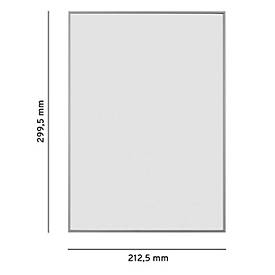 moedel Wandschild Madrid, DIN A4, Hochformat, eloxiert, Klebe- oder Schraubmontage, B 212,5 x H 299,5 mm, mit Einleger, silber