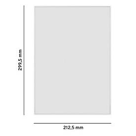 moedel Wandschild Madrid, DIN A4, Hochformat, eloxiert, Klebe- oder Schraubmontage, B 212,5 x H 299,5 mm, mit Einleger, weiß