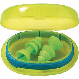 MOLDEX Gehörschutzstöpsel Comets® Cord 642101, EN 352-2, SNR 25 dB, wiederverwendbar, grün, 50 Paar/Box