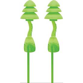 MOLDEX Gehörschutzstöpsel Twisters Trio Cord 645101, EN 352-2, SNR 33 dB, wiederverwendbar, mit Kordel, 50 Paar