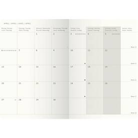 Monats-Kalenderheft Sigel Conceptum 2026 C2685, A6, 64 Seiten, 1 Jahr, 2 Seiten für je 1 Monat, PEFC®-Papier/Kunststoff, schwarz
