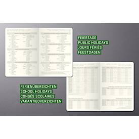 Monats-Kalenderheft Sigel Conceptum 2026 C2685, A6, 64 Seiten, 1 Jahr, 2 Seiten für je 1 Monat, PEFC®-Papier/Kunststoff, schwarz