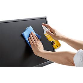 Monitor Reinigungsspray Schäfer Shop Select, für Displays & Computerzubehör, antistatisch, streifen- & alkoholfrei, mit Microfasertuch, 250 ml
