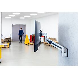 Monitor-Wandhalterung Durable, mit Arm, für 1 Display 21-27“, bis 8 kg, VESA, dreh- & neigbar, metallic silber