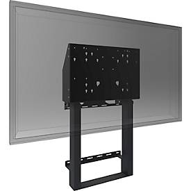 Monitor Wandhalterung e.BOX®, für 1 Display bis 86' & bis 120 kg, elektrisch höhenverstellbar, Anti-Kollisionsschutz, Kabelbox, VESA, Stahl, schwarz
