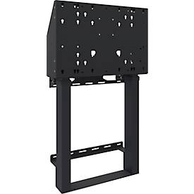 Monitor Wandhalterung e.BOX®, für 1 Display bis 86' & bis 120 kg, elektrisch höhenverstellbar, Anti-Kollisionsschutz, Kabelbox, VESA, Stahl, schwarz