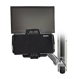 Monitor-Wandhalterung Ergotron StyleView Steh-Sitz Combo 45-266-026, inkl. Tastaturablage, Sitz- & Steharbeitsplatz, bis 13,2 kg, höhenverstellbar, VESA, Aluminium
