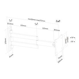 Monitor-Wandhalterung Neomounts by NewStar FPMA-W830BLACK, bis 27″, neig-/schwenk-/tiefenverstellbar, VESA-komp.
