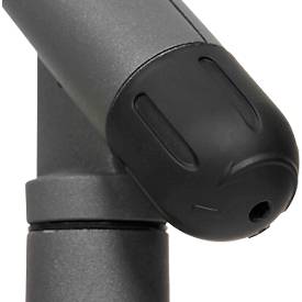 Monitorarm BakkerElkhuizen BE Flexible Dual, für 2 Monitore, bis 10 kg, dreh-, neig- und schwenkbar, 80 mm Klemmweite, VESA-komaptibel, ergonomisch, Höhenverstellbar von 170 bis 582 mm, dunkelgrau/schwarz