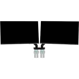 Monitorarm BakkerElkhuizen BE Flexible Dual, für 2 Monitore, bis 10 kg, dreh-, neig- und schwenkbar, 80 mm Klemmweite, VESA-komaptibel, ergonomisch, Höhenverstellbar von 170 bis 582 mm, schwarz 