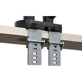 Monitorarm BakkerElkhuizen BE Flexible Dual, für 2 Monitore, bis 10 kg, dreh-, neig- und schwenkbar, 80 mm Klemmweite, VESA-komaptibel, ergonomisch, Höhenverstellbar von 170 bis 582 mm, schwarz 