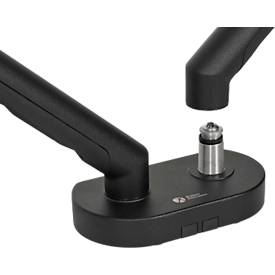 Monitorarm BakkerElkhuizen BE Flexible Dual, für 2 Monitore, bis 10 kg, dreh-, neig- und schwenkbar, 80 mm Klemmweite, VESA-komaptibel, ergonomisch, Höhenverstellbar von 170 bis 582 mm, schwarz 