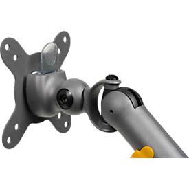 Monitorarm BakkerElkhuizen BE Flexible, für 1 Monitor, bis 10 kg, dreh-, neig- und schwenkbar, 80 mm Klemmweite, VESA-komaptibel, ergonomisch, Höhenverstellbar von 170 bis 582 mm, dunkelgrau/schwarz