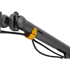 Monitorarm BakkerElkhuizen BE Flexible, für 1 Monitor, bis 10 kg, dreh-, neig- und schwenkbar, 80 mm Klemmweite, VESA-komaptibel, ergonomisch, Höhenverstellbar von 170 bis 582 mm, dunkelgrau/schwarz