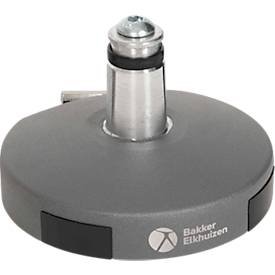 Monitorarm BakkerElkhuizen BE Flexible, für 1 Monitor, bis 10 kg, dreh-, neig- und schwenkbar, 80 mm Klemmweite, VESA-komaptibel, ergonomisch, Höhenverstellbar von 170 bis 582 mm, dunkelgrau/schwarz