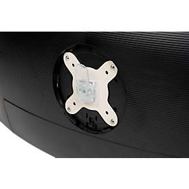 Monitorarm BakkerElkhuizen BE Flexible, für 1 Monitor, bis 10 kg, dreh-, neig- und schwenkbar, 80 mm Klemmweite, VESA-komaptibel, ergonomisch, Höhenverstellbar von 170 bis 582 mm, hellgrau/weiß