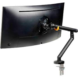 Monitorarm BakkerElkhuizen BE Flexible, für 1 Monitor, bis 10 kg, dreh-, neig- und schwenkbar, 80 mm Klemmweite, VESA-komaptibel, ergonomisch, Höhenverstellbar von 170 bis 582 mm, schwarz