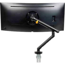 Monitorarm BakkerElkhuizen BE Flexible, für 1 Monitor, bis 10 kg, dreh-, neig- und schwenkbar, 80 mm Klemmweite, VESA-komaptibel, ergonomisch, Höhenverstellbar von 170 bis 582 mm, schwarz