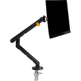 Monitorarm BakkerElkhuizen BE Flexible, für 1 Monitor, bis 10 kg, dreh-, neig- und schwenkbar, 80 mm Klemmweite, VESA-komaptibel, ergonomisch, Höhenverstellbar von 170 bis 582 mm, schwarz