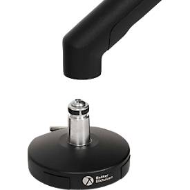 Monitorarm BakkerElkhuizen BE Flexible, für 1 Monitor, bis 10 kg, dreh-, neig- und schwenkbar, 80 mm Klemmweite, VESA-komaptibel, ergonomisch, Höhenverstellbar von 170 bis 582 mm, schwarz