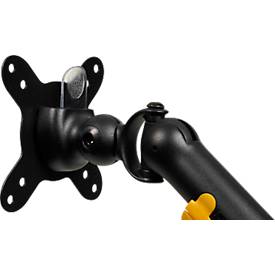 Monitorarm BakkerElkhuizen BE Flexible, für 1 Monitor, bis 10 kg, dreh-, neig- und schwenkbar, 80 mm Klemmweite, VESA-komaptibel, ergonomisch, Höhenverstellbar von 170 bis 582 mm, schwarz