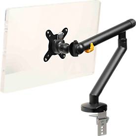 Monitorarm BakkerElkhuizen BE Flexible, für 1 Monitor, bis 10 kg, dreh-, neig- und schwenkbar, 80 mm Klemmweite, VESA-komaptibel, ergonomisch, Höhenverstellbar von 170 bis 582 mm, schwarz