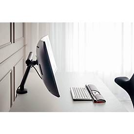 Monitorarm BakkerElkhuizen BE Flexible, für 1 Monitor, bis 10 kg, dreh-, neig- und schwenkbar, 80 mm Klemmweite, VESA-komaptibel, ergonomisch, Höhenverstellbar von 170 bis 582 mm, schwarz