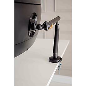 Monitorarm BakkerElkhuizen BE Flexible, für 1 Monitor, bis 10 kg, dreh-, neig- und schwenkbar, 80 mm Klemmweite, VESA-komaptibel, ergonomisch, Höhenverstellbar von 170 bis 582 mm, schwarz